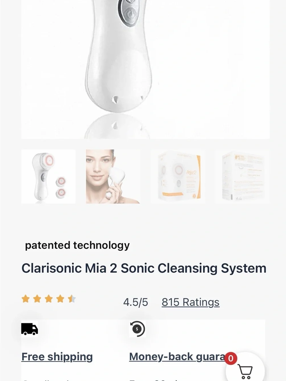 Clarisonic Facial Cleansing Brush - Pink